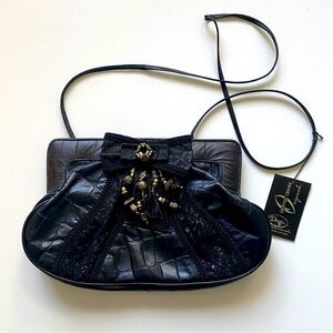 NWT Vintage Dimtris Gianni Originals Dimka International Black Crossbody Bag
